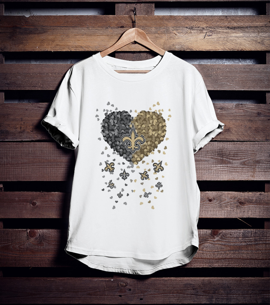Heart Of New Orleans Saints Football Fleur De Lis 2026 T-Shirt