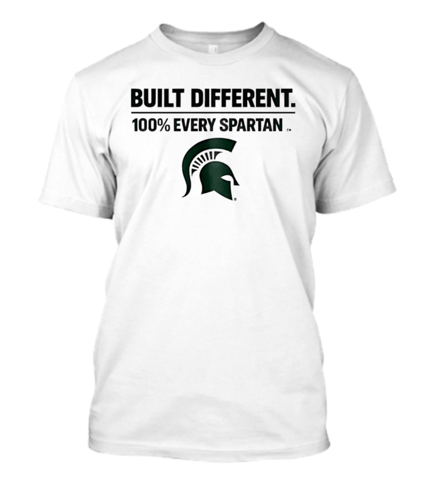 Built Different 100% Every Spartan Msu Helmet T-Shirt