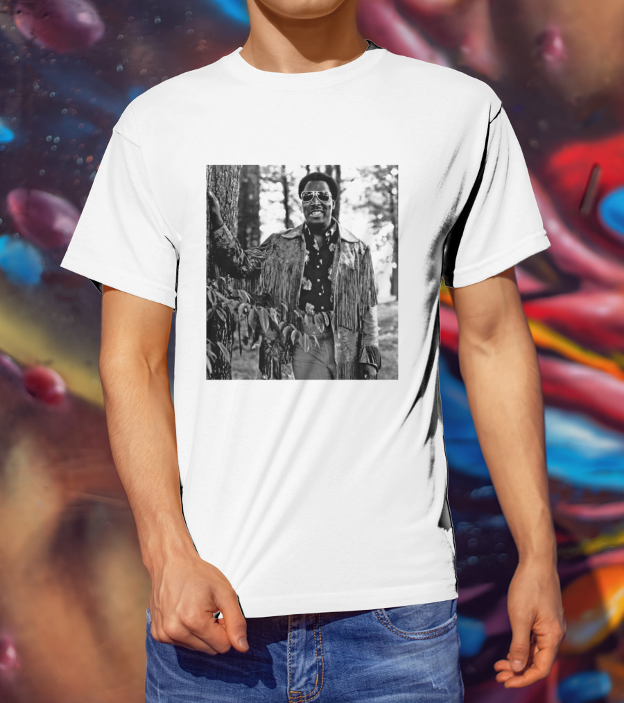 Clarence Carter Singer Fringe Jacket And Sunglasses Outdoors T-Shirt