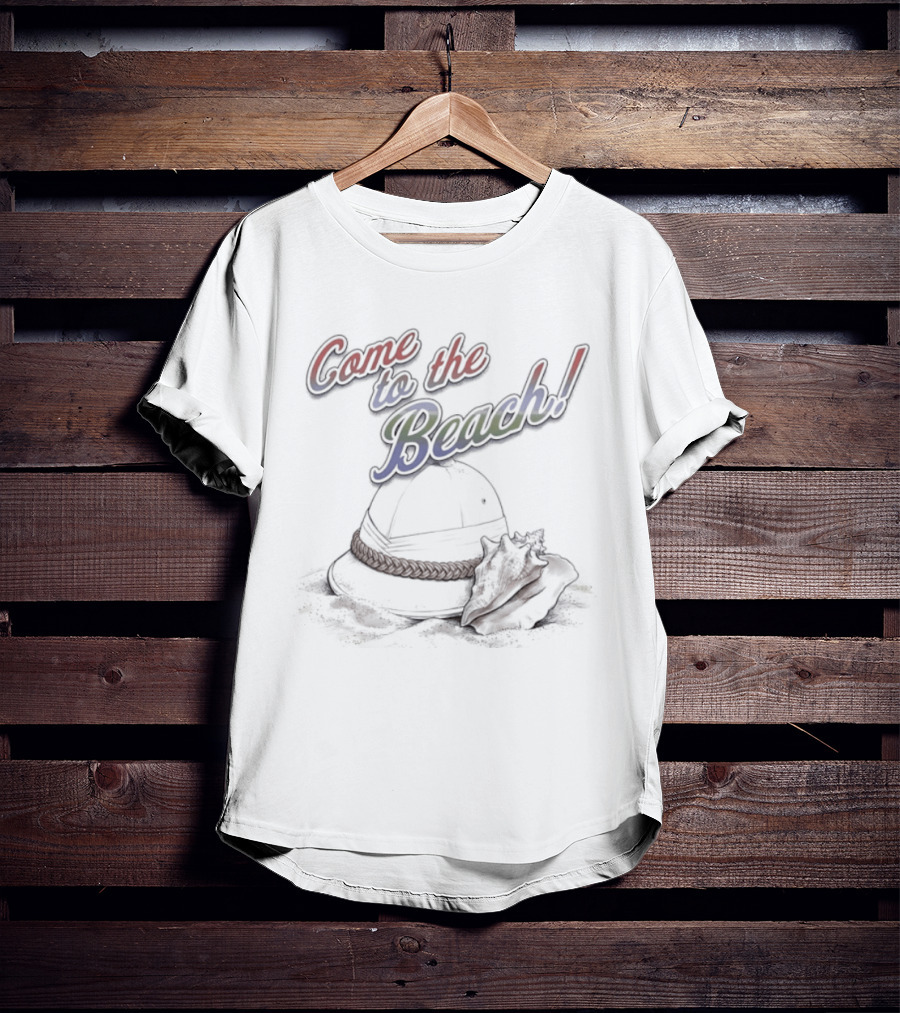 Come To The Beach Vacation Adventure Hat And Sandals T-Shirt