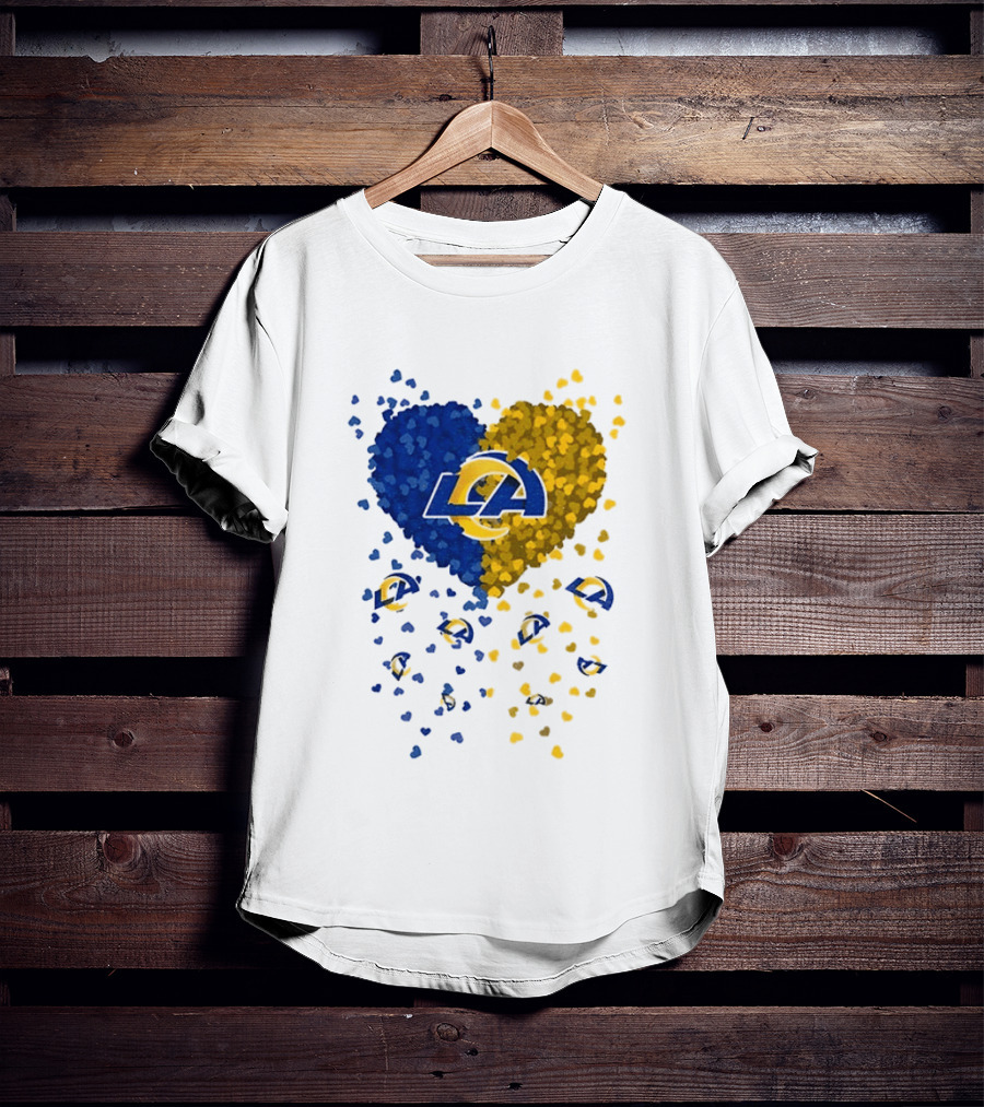 Los Angeles Rams Heart Logo 2026 Football Fanwear T-Shirt