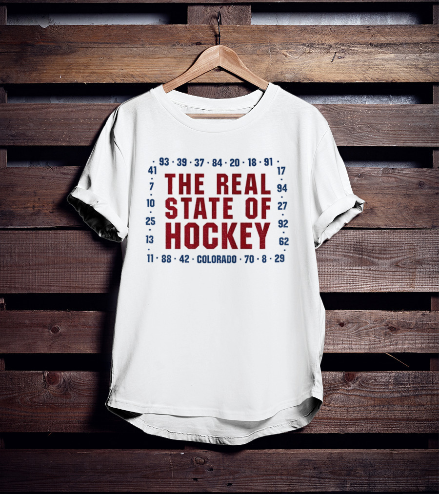 The Real State Of Hockey Colorado Numbers NHL 2026 T-Shirt