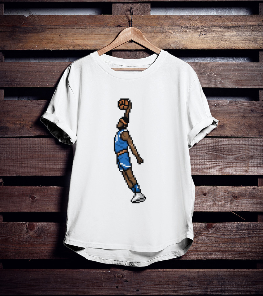 Mitchell Robinson Return Of The Mitch New York Knicks 8 Bit Retro Basketball Dunk T-Shirt