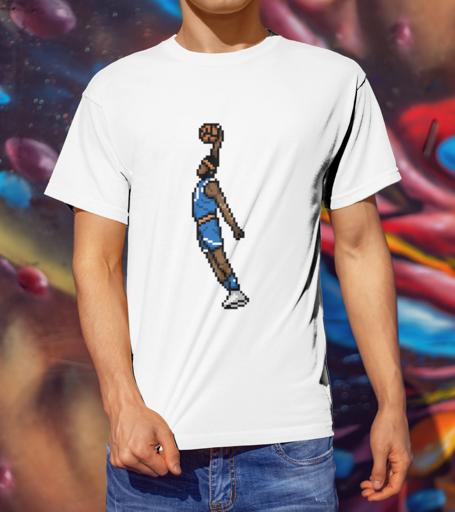 Mitchell Robinson Return Of The Mitch New York Knicks 8 Bit Retro Basketball Dunk T-Shirt