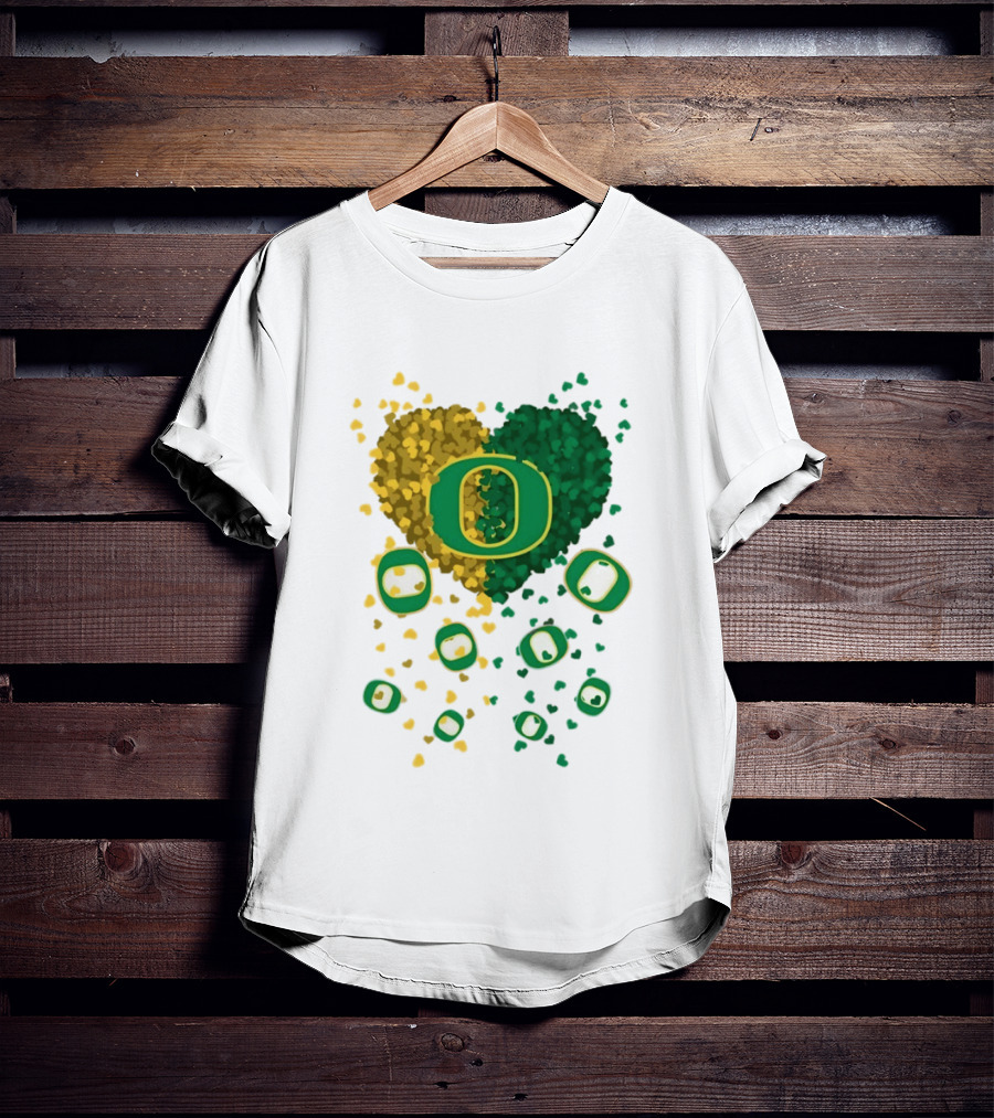 Oregon Ducks Football Heart 2026 T-Shirt