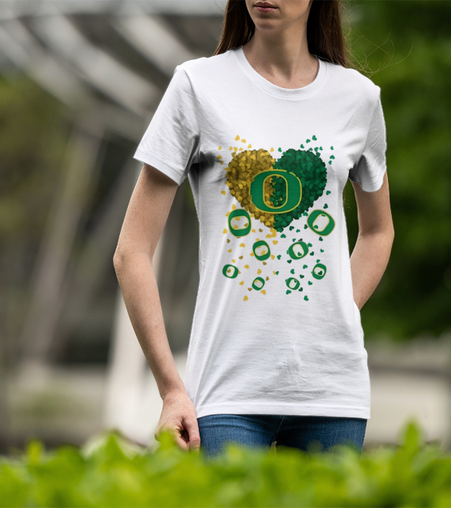 Oregon Ducks Football Heart 2026 T-Shirt