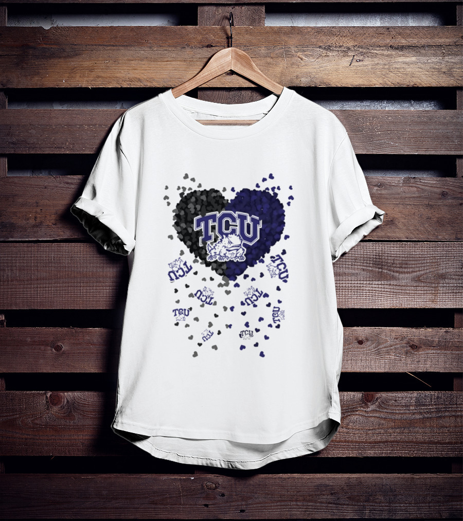 TCU Horned Frogs Heart Football 2026 T-Shirt