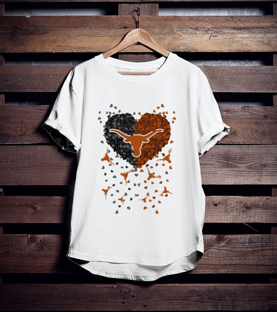 Heart Of Texas Longhorns Football 2026 Iconic Longhorn Logo Texas Pride T-Shirt