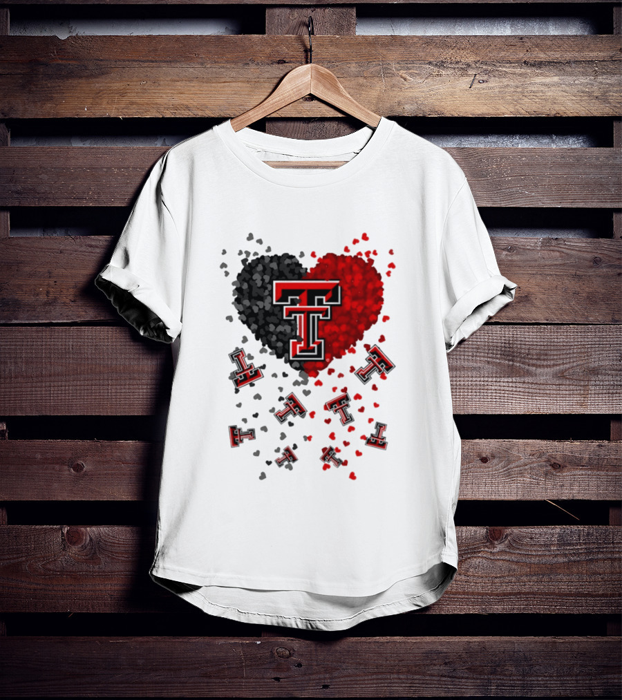 Texas Tech Red Raiders Heart 2026 Football Fan Gear T-Shirt