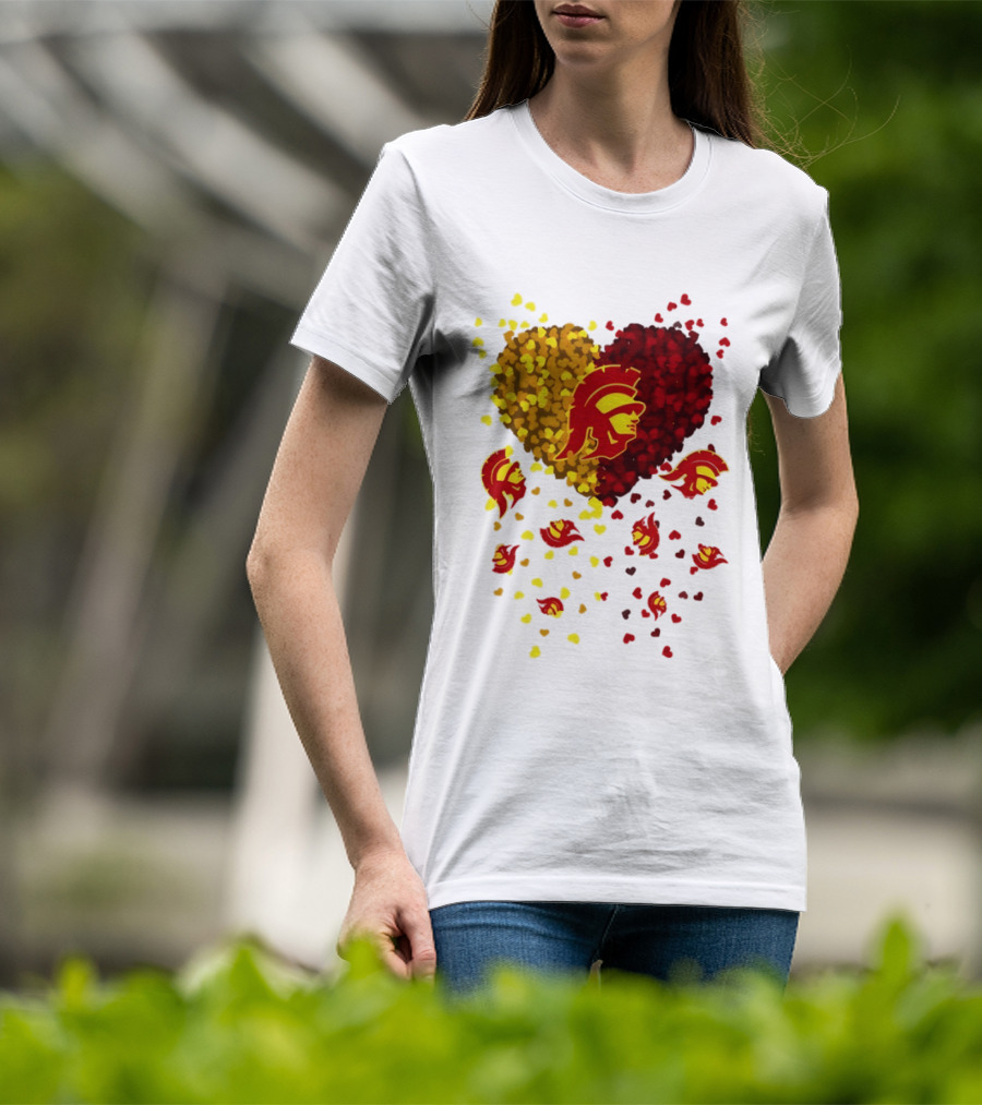 USC Trojans Heart Football 2026 Fan T-Shirt
