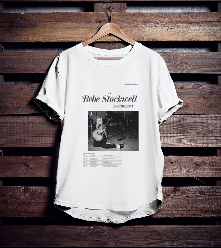 Bebe Stockwell In Concert Tour 2026 Dates Featuring Sam Barber T-Shirt
