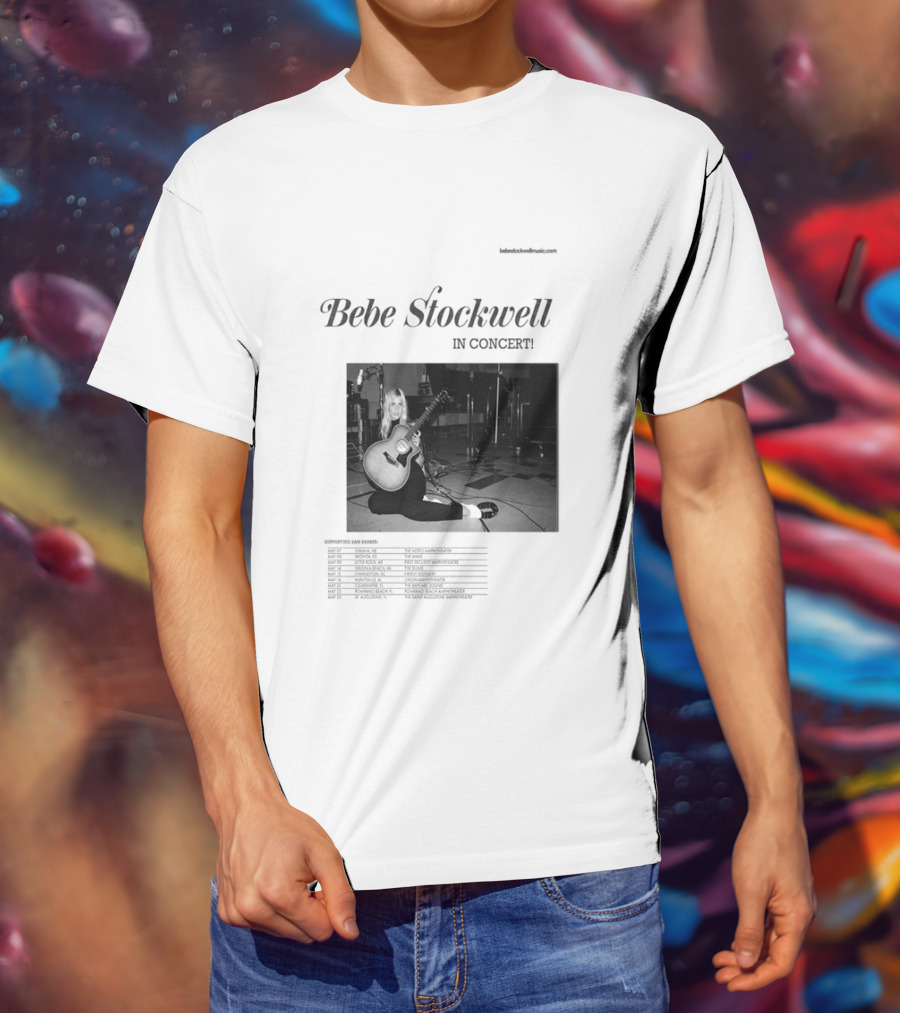 Bebe Stockwell In Concert Tour 2026 Dates Featuring Sam Barber T-Shirt