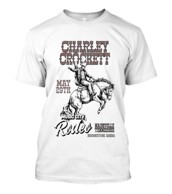 Charley Crockett Music City Review May 29 2026 Nashville TN Cowboy Horse Rider T-Shirt