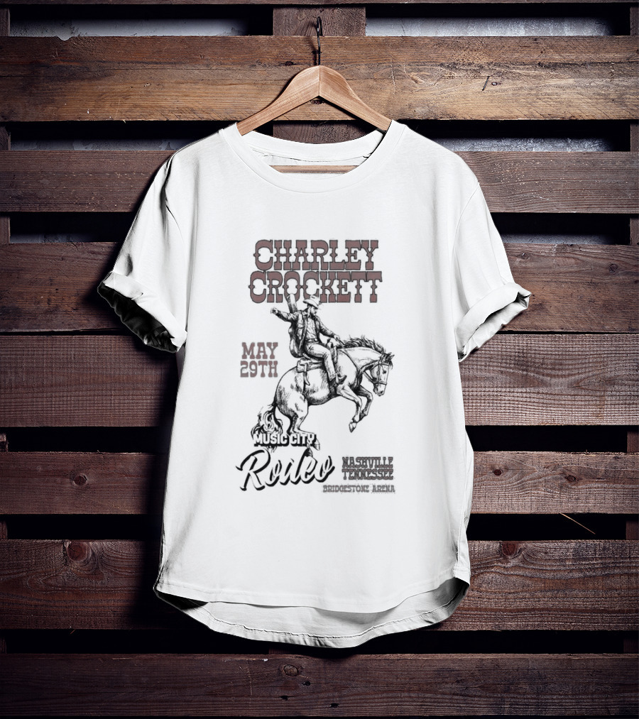 Charley Crockett Music City Review May 29 2026 Nashville TN Cowboy Horse Rider T-Shirt