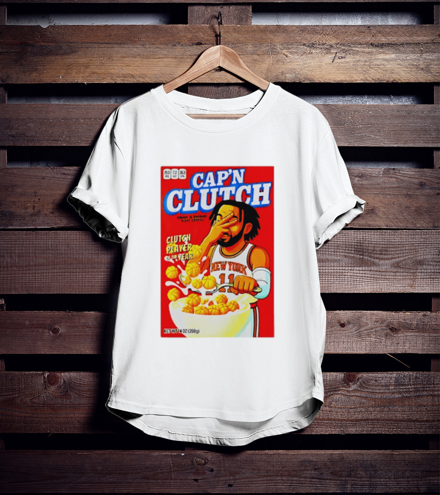 Cap'n Clutch New York Knicks Clutch Player Of The Year Cereal Box T-Shirt