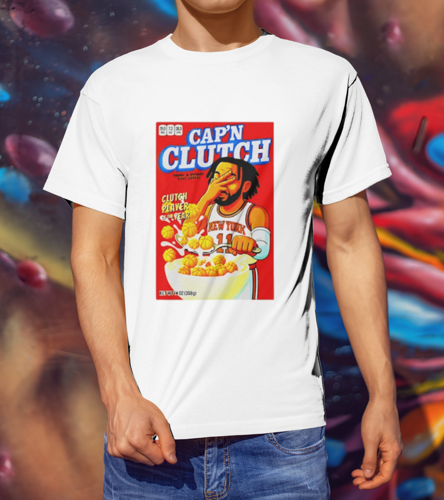 Cap'n Clutch New York Knicks Clutch Player Of The Year Cereal Box T-Shirt
