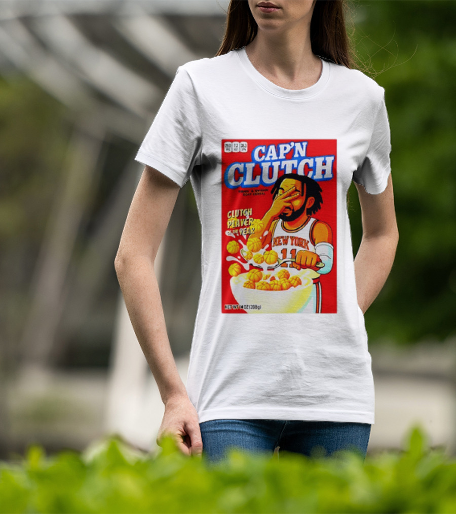 Cap'n Clutch New York Knicks Clutch Player Of The Year Cereal Box T-Shirt