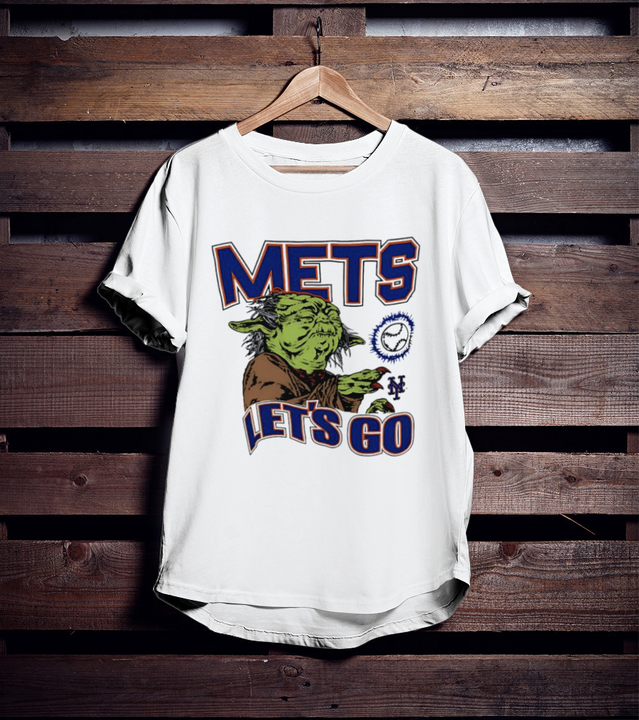 New York Mets Yoda Collaboration Let's Go Star Wars MLB T-Shirt