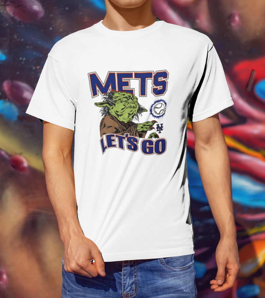 New York Mets Yoda Collaboration Let's Go Star Wars MLB T-Shirt
