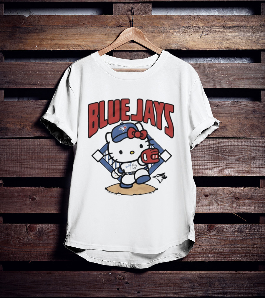 Toronto Blue Jays Hello Kitty Baseball Collaboration MLB T-Shirt