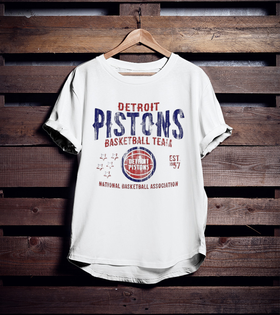Detroit Pistons Basketball Team Est 1957 National Basketball Association T-Shirt