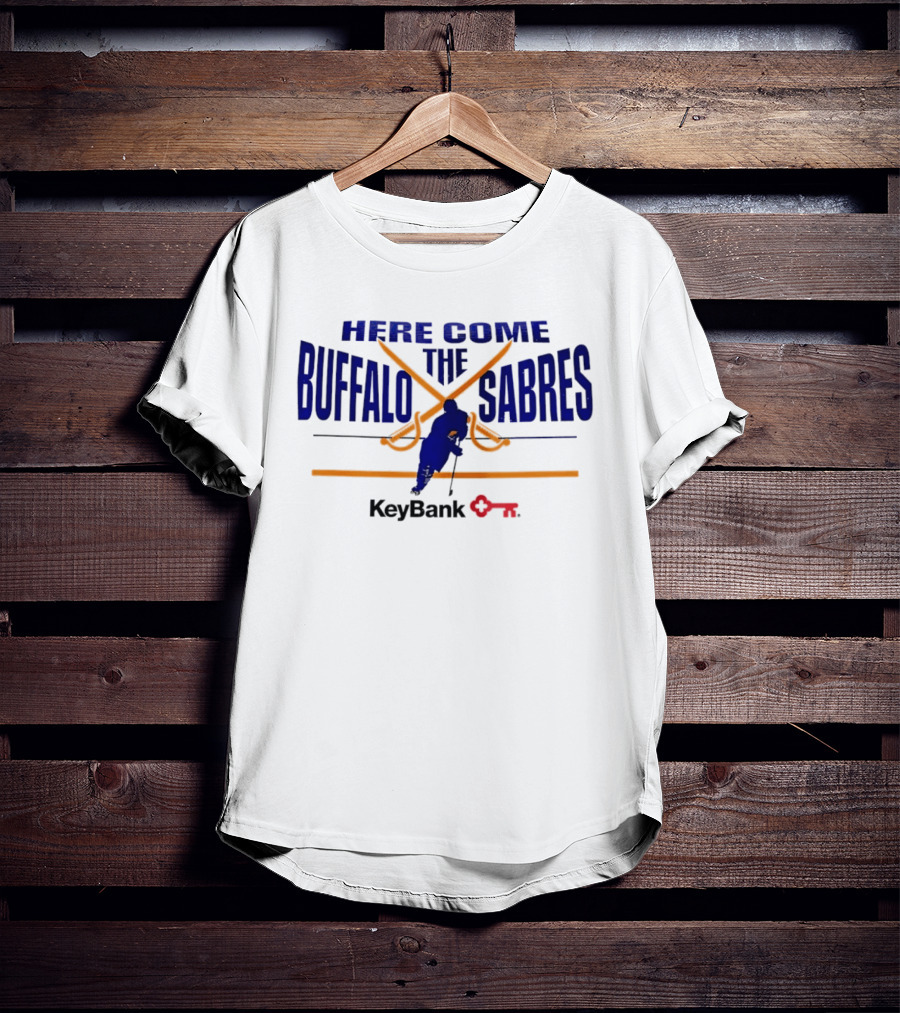 Here Come Buffalo The Sabres KeyBank Hockey Promotion T-Shirt