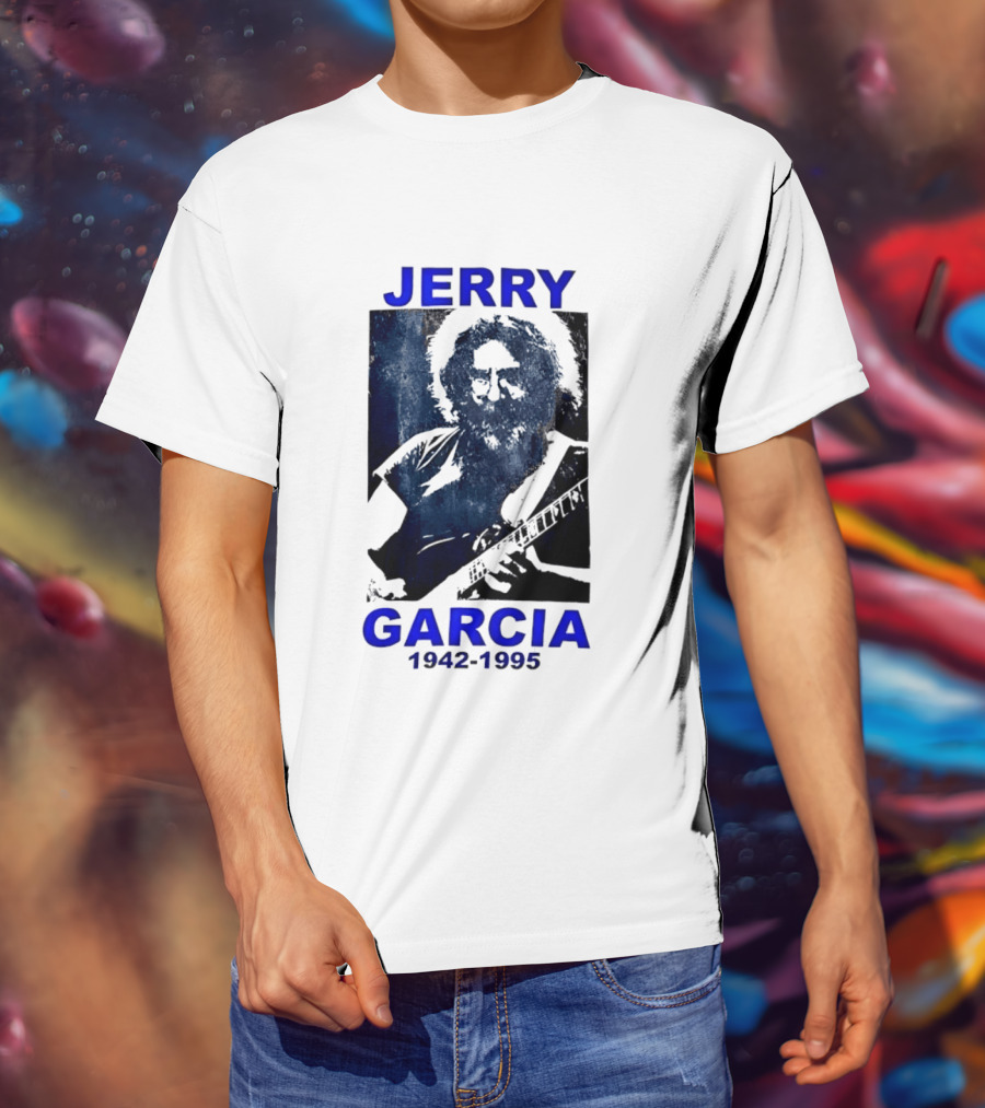 Jerry Garcia 1942 1995 Image With Guitar T-Shirt
