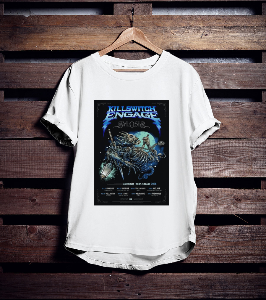 Killswitch Engage Sylosis Australia New Zealand Tour 2026 Concert Dates T-Shirt