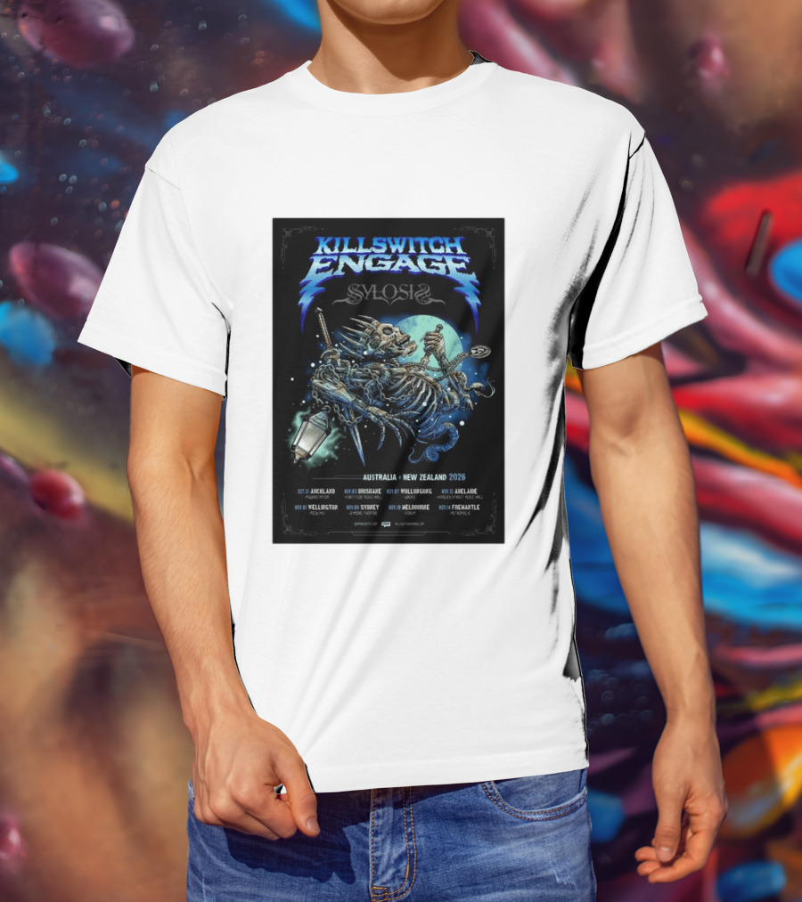 Killswitch Engage Sylosis Australia New Zealand Tour 2026 Concert Dates T-Shirt