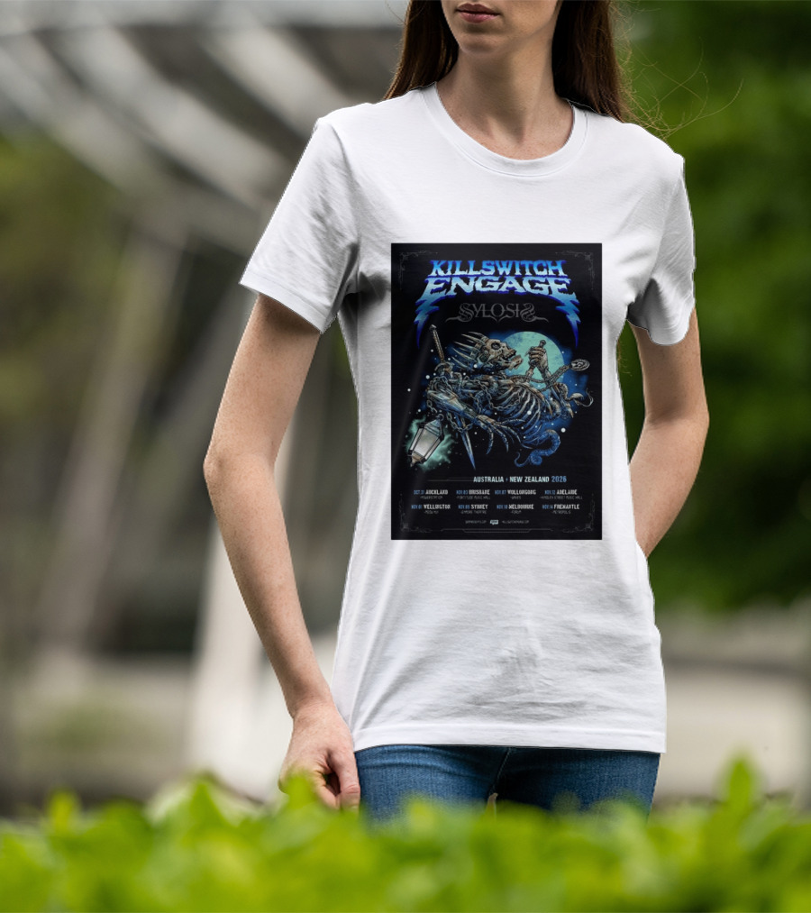 Killswitch Engage Sylosis Australia New Zealand Tour 2026 Concert Dates T-Shirt
