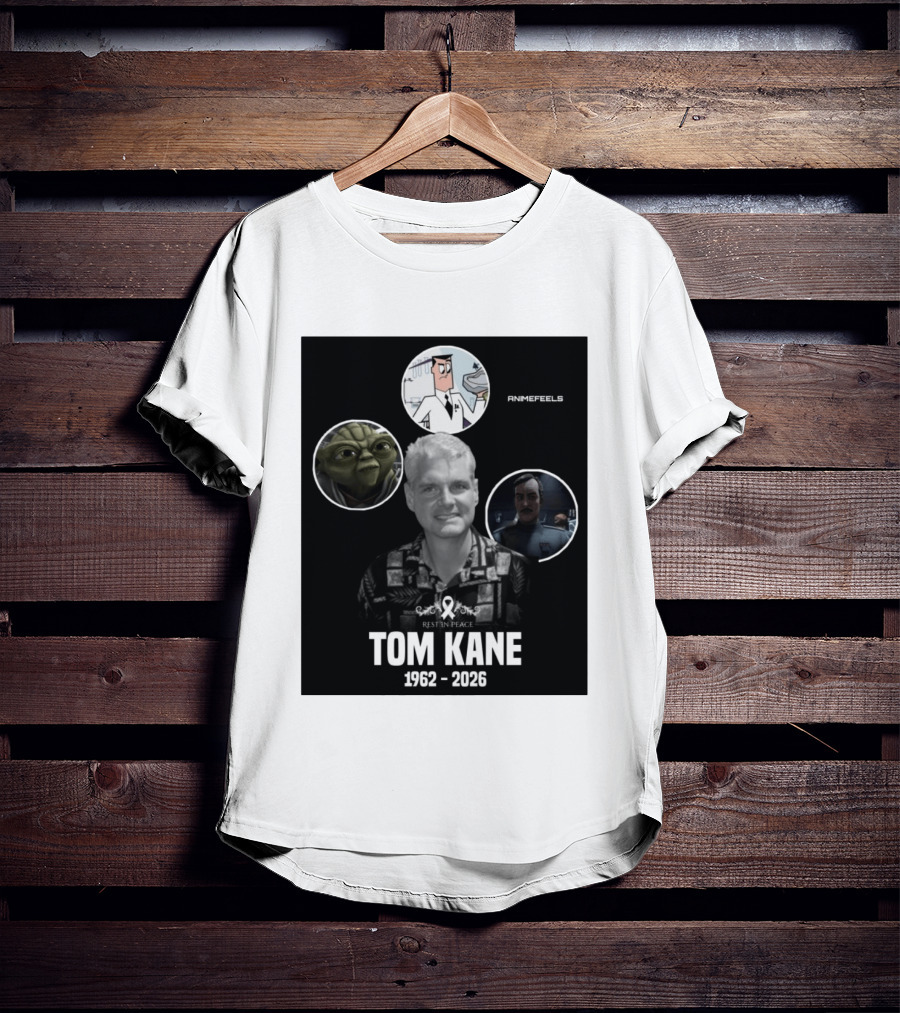 Rest In Peace Tom Kane 1962 2026 Animefeels Yoda T-Shirt
