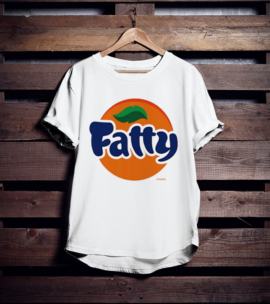 Fatty Fanta Bold Text Orange Circle T-Shirt