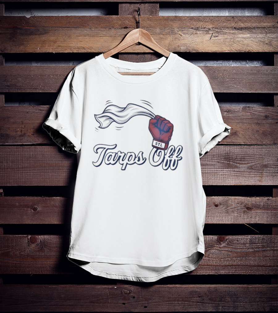 St Louis Cardinals Tarps Off Baseball Fist T-Shirt