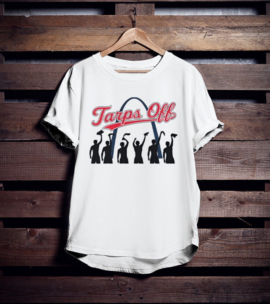 St Louis Cardinals Tarps Off Arch Skyline Celebration T-Shirt