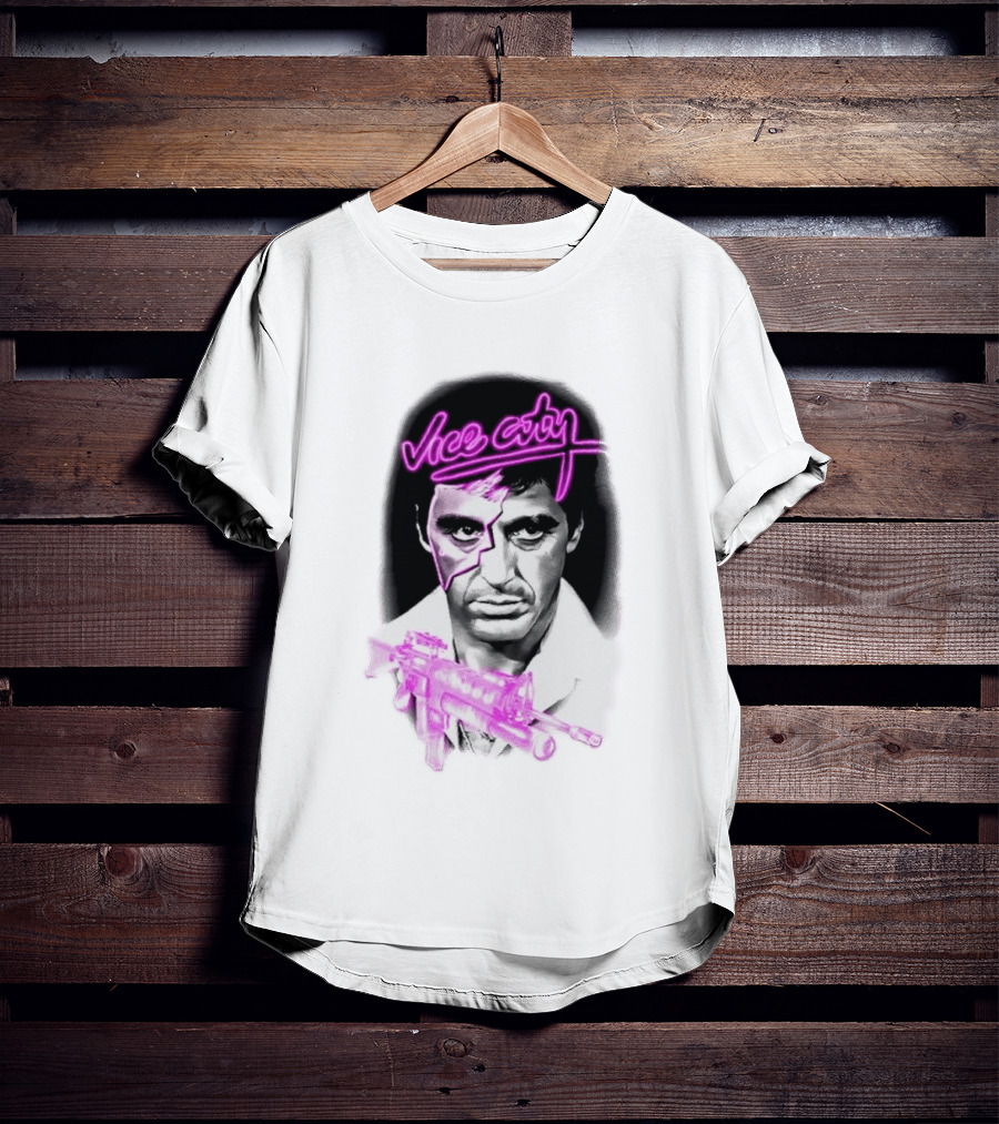 Vice City Tony Montana Scarface Neon T-Shirt