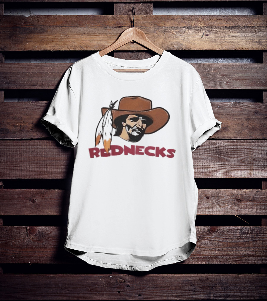Washington Redskins Rednecks Cowboy Hat With Feather T-Shirt