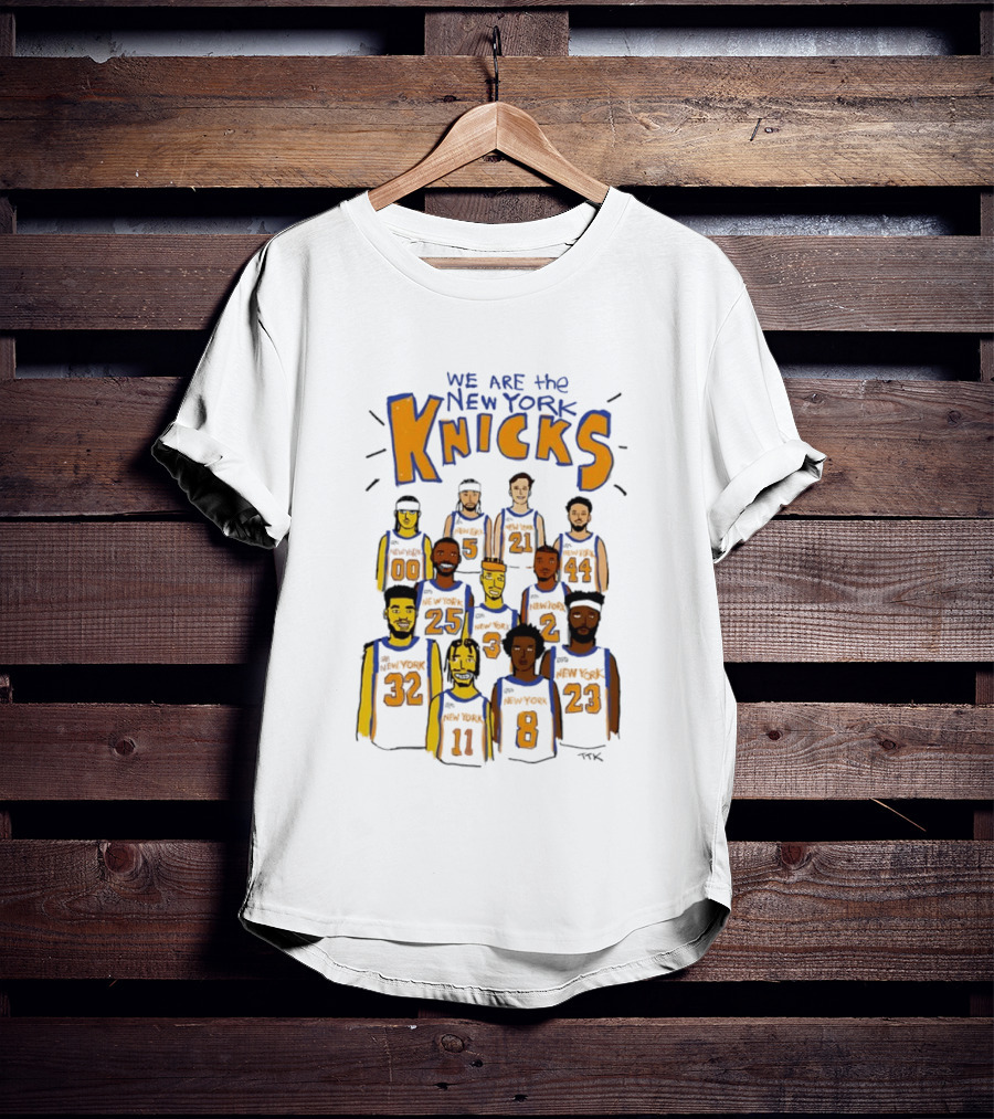 We Are The New York Knicks Players Basketball Doodle Team Roster T-Shirt