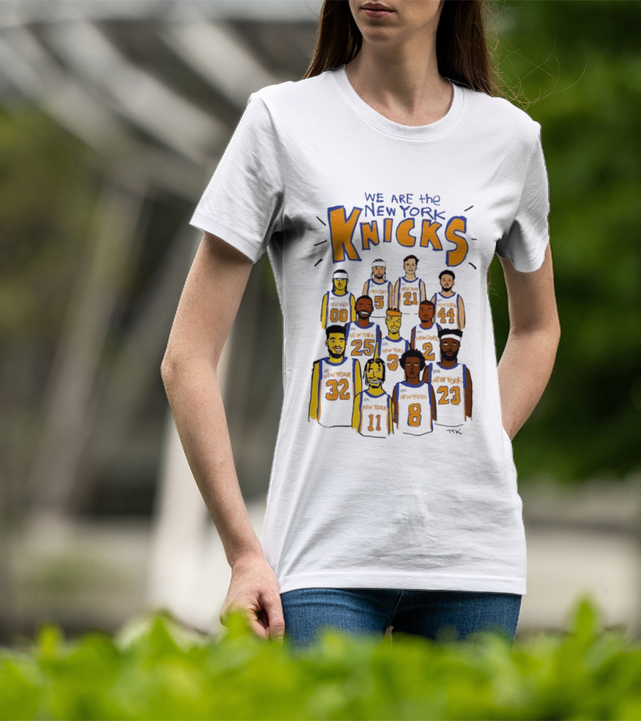 We Are The New York Knicks Players Basketball Doodle Team Roster T-Shirt