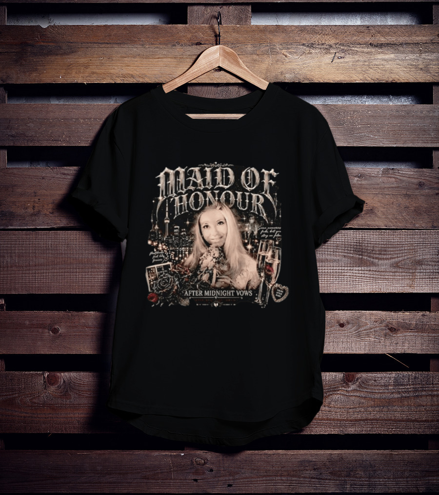 Maid Of Honour After Midnight Vows Romantic Toronto Skyline T-Shirt