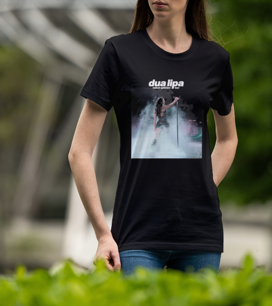 Dua Lipa Round Neck Abstract Pastel Aura T-Shirt