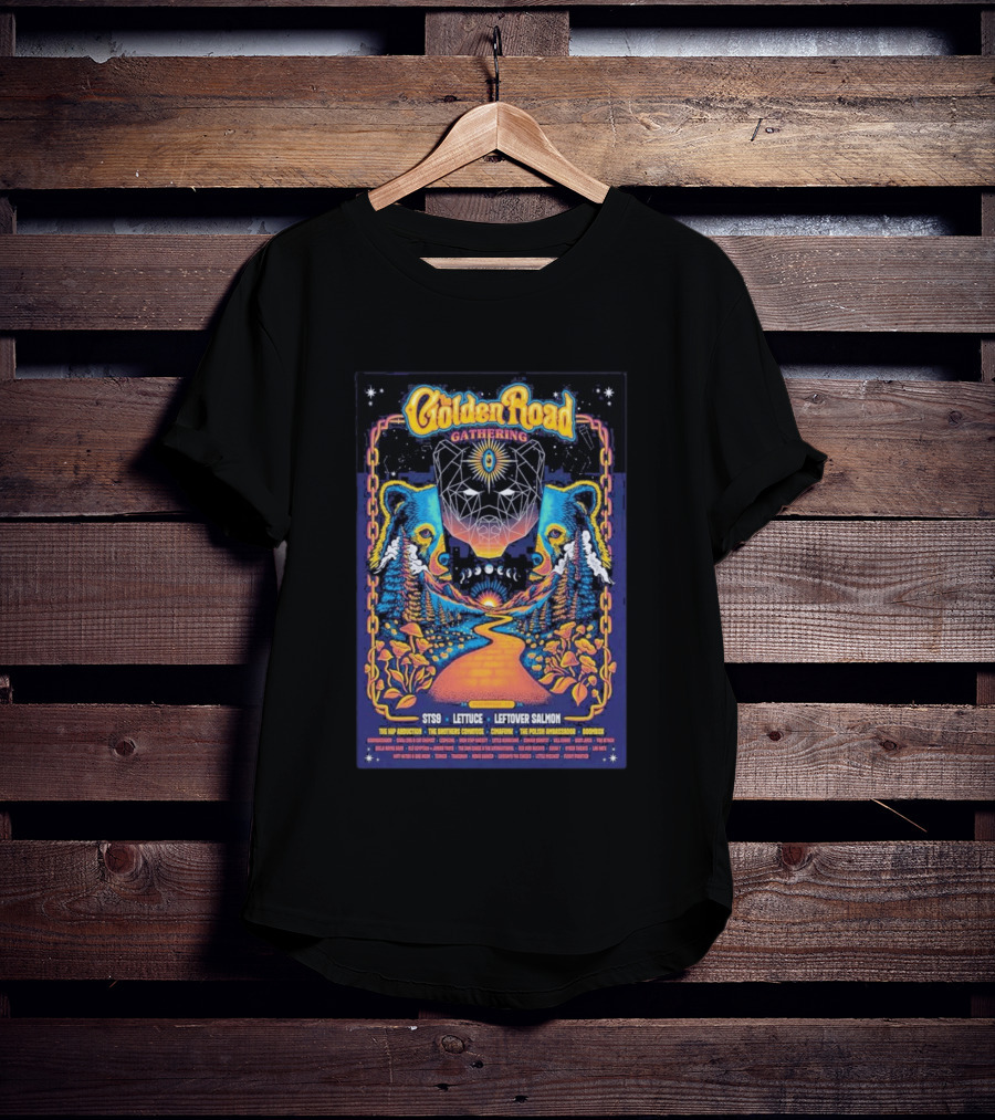 Golden Road Gathering Placerville May 2026 STS9 Lettuce Leftover Salmon The Hip Abduction The Brothers Comatose Cymafunk The Polish Ambassador Boombox T-Shirt