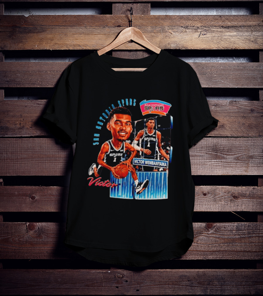 San Antonio Spurs Victor Wembanyama Basketball Caricature T-Shirt