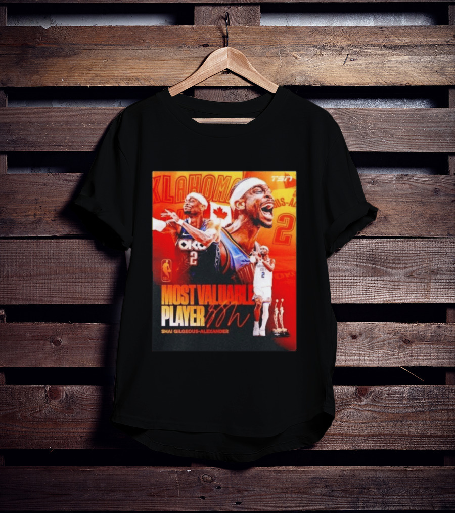 Shai Gilgeous Alexander Oklahoma Most Valuable Player 2x MVP TSN Basketball Canada T-Shirt