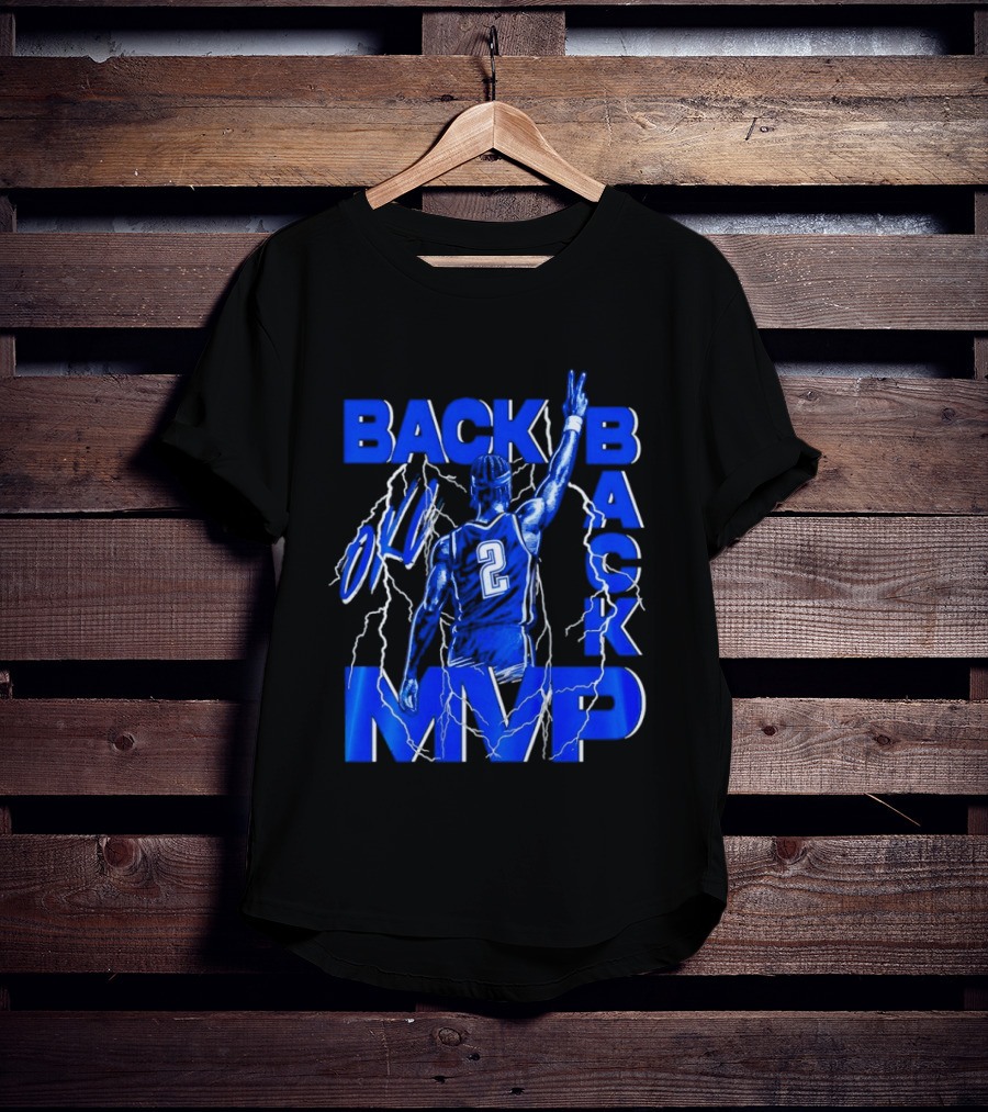 Shai Gilgeous Alexander Back 2 Back MVP Oklahoma City Thunder Storm T-Shirt