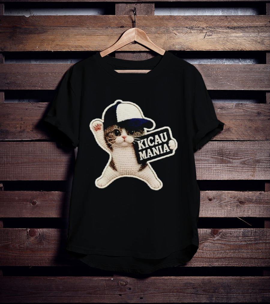 Kicau Mania Crochet Cat With Baseball Cap T-Shirt