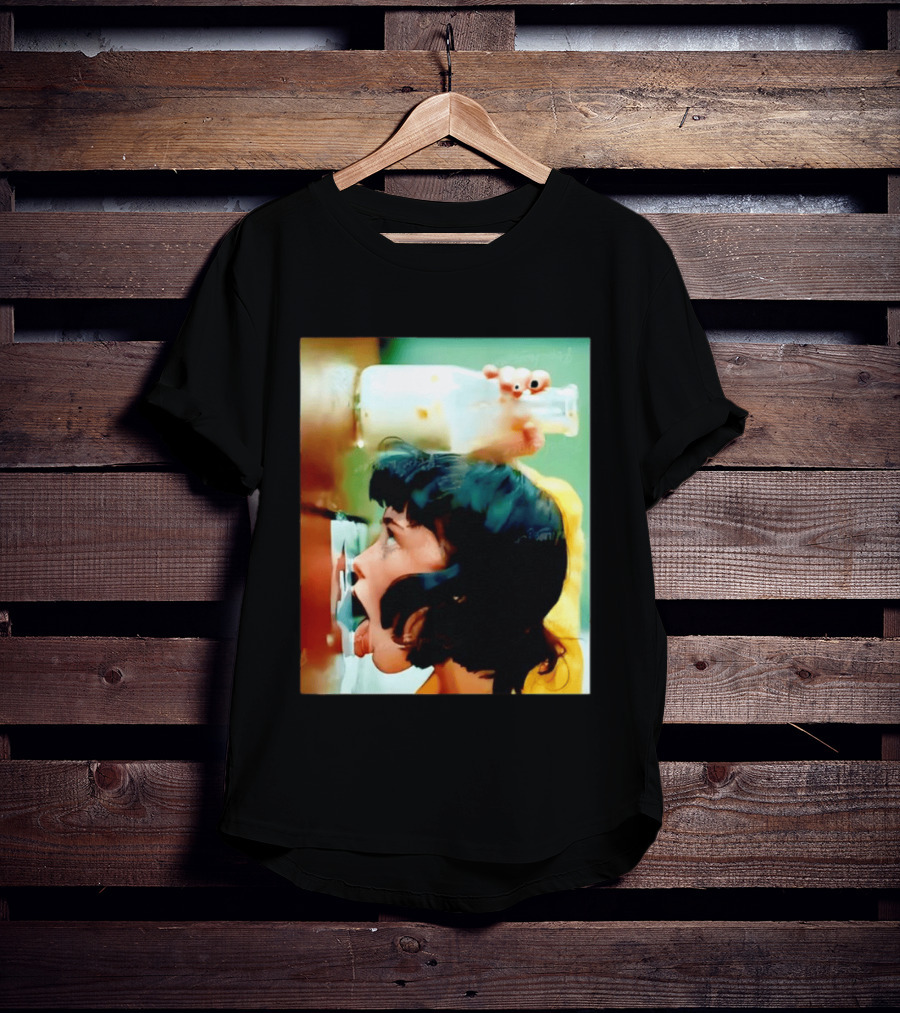 The Girl With Banging Head Licking Milk Scene T-Shirt