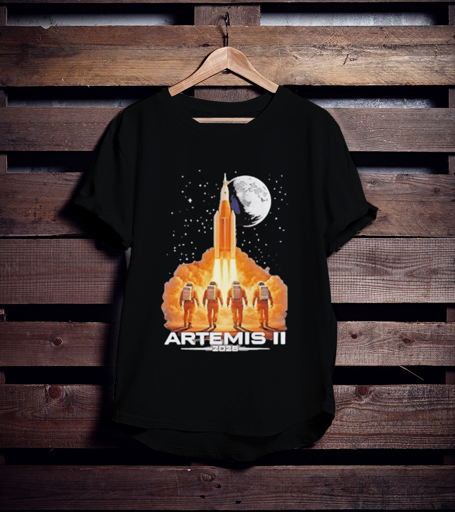Artemis II Moon Mission 2026 NASA Astronaut Launch T-Shirt
