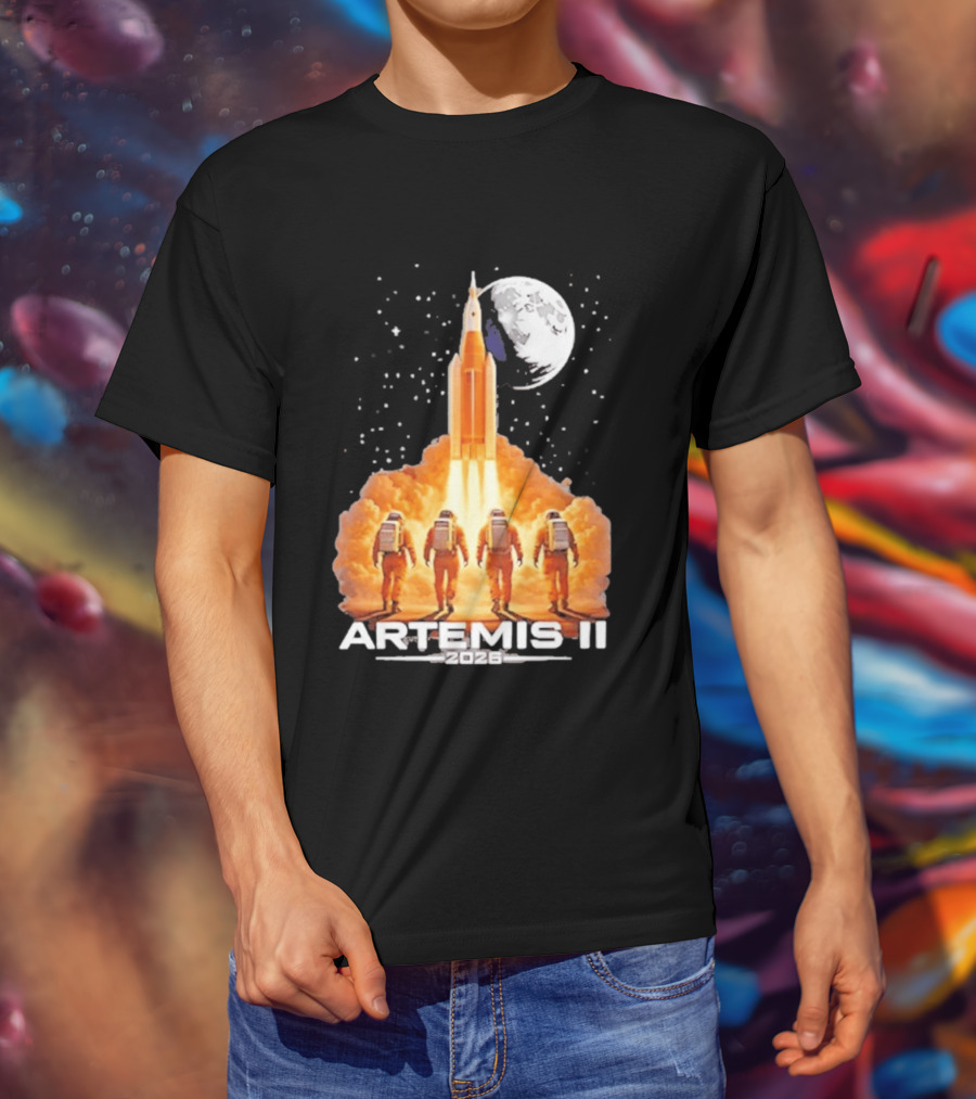 Artemis II Moon Mission 2026 NASA Astronaut Launch T-Shirt