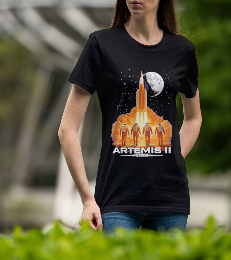 Artemis II Moon Mission 2026 NASA Astronaut Launch T-Shirt