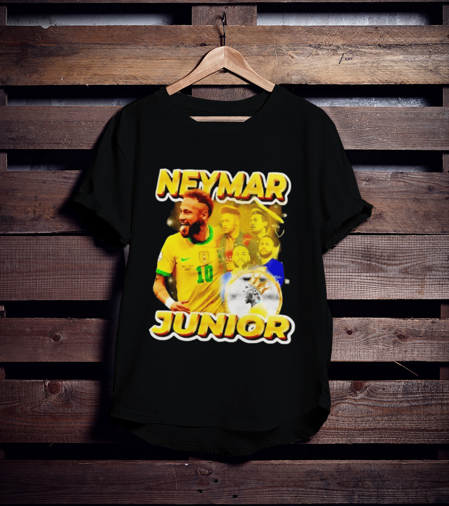 Neymar Junior Brasil National Football Team 10 Celebration Soccer Star T-Shirt